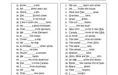 Grammar For Beginners: To Be Worksheet - Free Esl Printable | To Be Worksheets Printable
