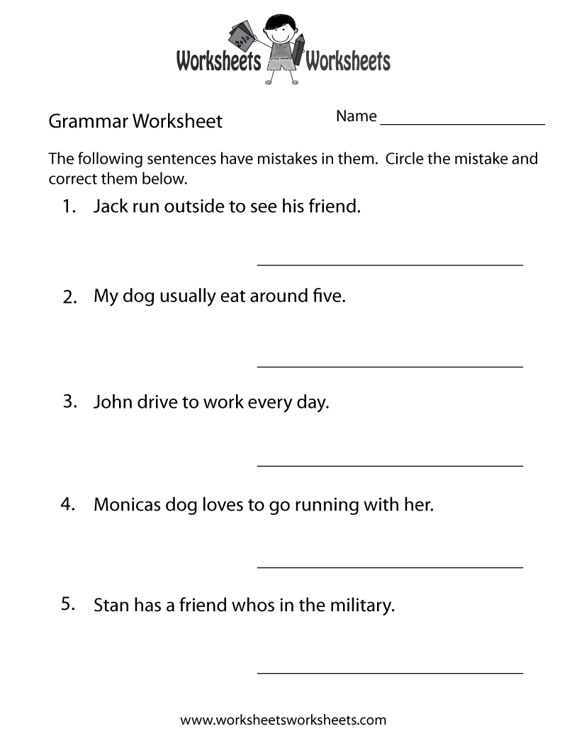Printable Grammar Worksheets Lexia s Blog