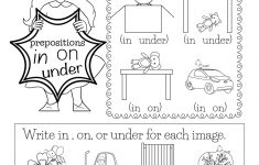 Grammar Worksheet - Free Kindergarten English Worksheet For Kids | Free Printable Preposition Worksheets For Kindergarten