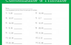 Greatest Common Factor Worksheet - Customizable And Printable | Math | Gcf And Lcm Worksheets Printable