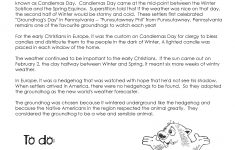 Groundhog Day Comprehension Worksheets - Google Search | Ground Hog | Free Printable Worksheets For Groundhog Day