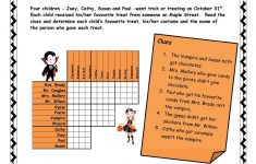 Halloween Logic Puzzle Worksheet - Free Esl Printable Worksheets | Logic Puzzles Printable Worksheets