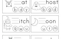 Halloween Spelling Worksheet - Free Kindergarten Holiday Worksheet | Printable Spelling Worksheets For Kindergarten