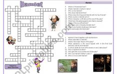 Hamlet - Crossword Puzzle - Esl Worksheetoppilif | Hamlet Printable Worksheets