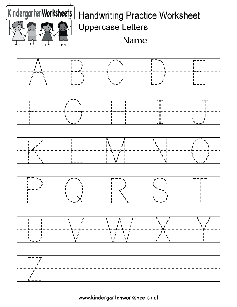 Handwriting Practice Worksheet - Free Kindergarten English Worksheet | English Worksheets Printables