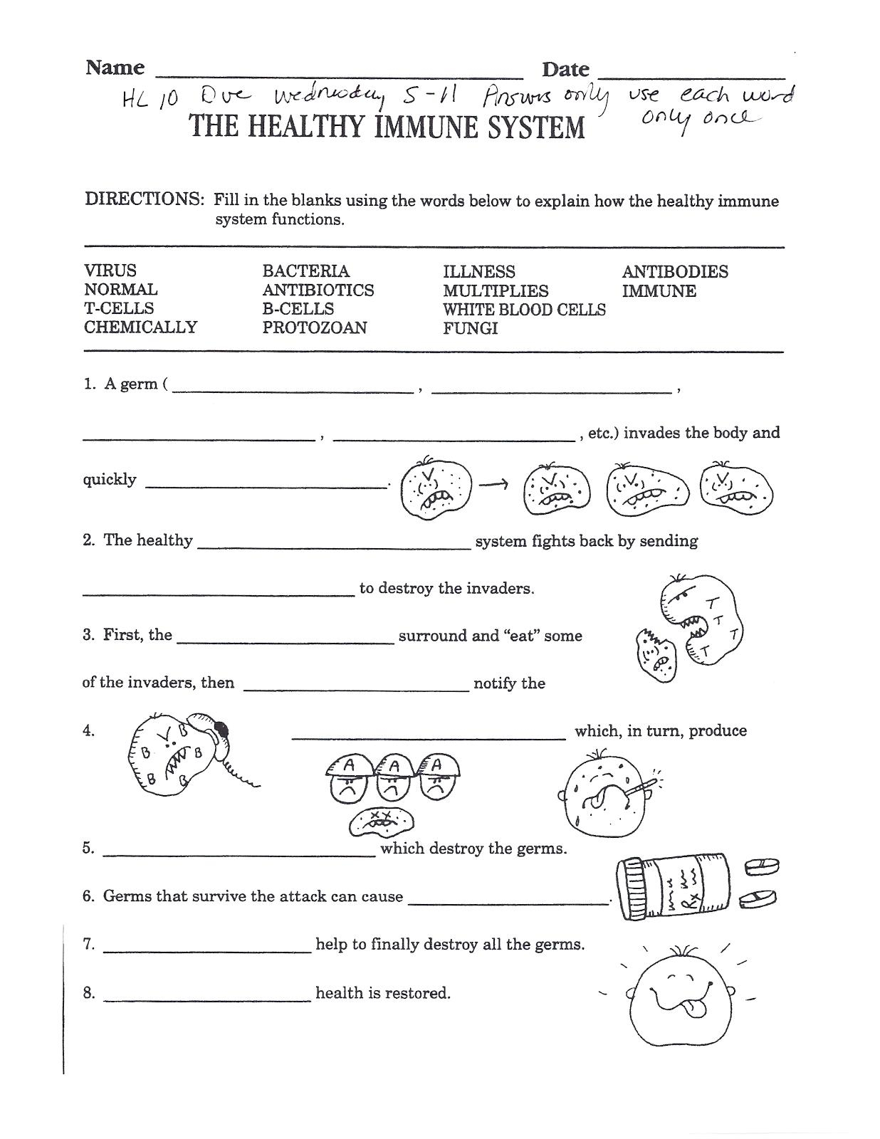 Free Printable Health Worksheets For Middle School Lexia s Blog