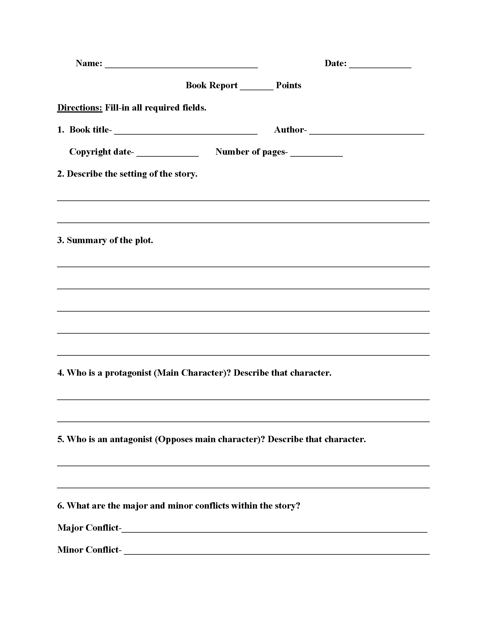 High School Book Report Worksheets | Education | High School Books | Printable Grammar Worksheets For Middle School
