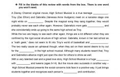 High School Musical Review Worksheet - Free Esl Printable Worksheets | Printable English Worksheets For Middle School
