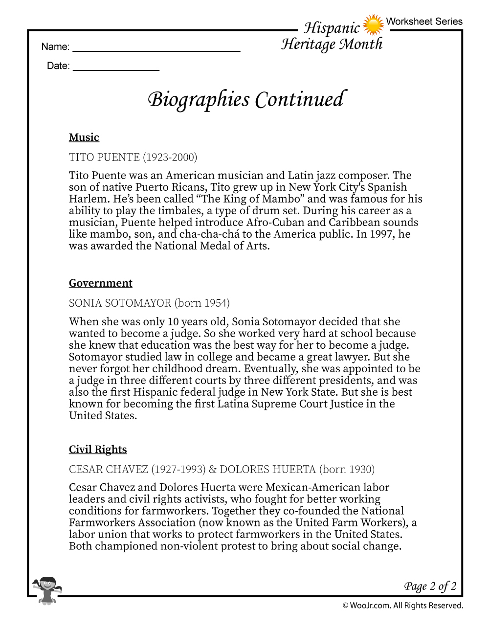 Hispanic Heritage Month Printable Worksheets Lexia s Blog