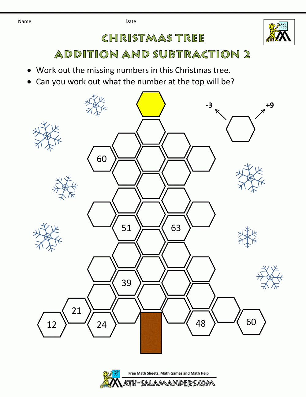 Holiday Math Worksheets | Christmas Maths Worksheet Tree Addition | Free Printable Christmas Worksheets Ks2