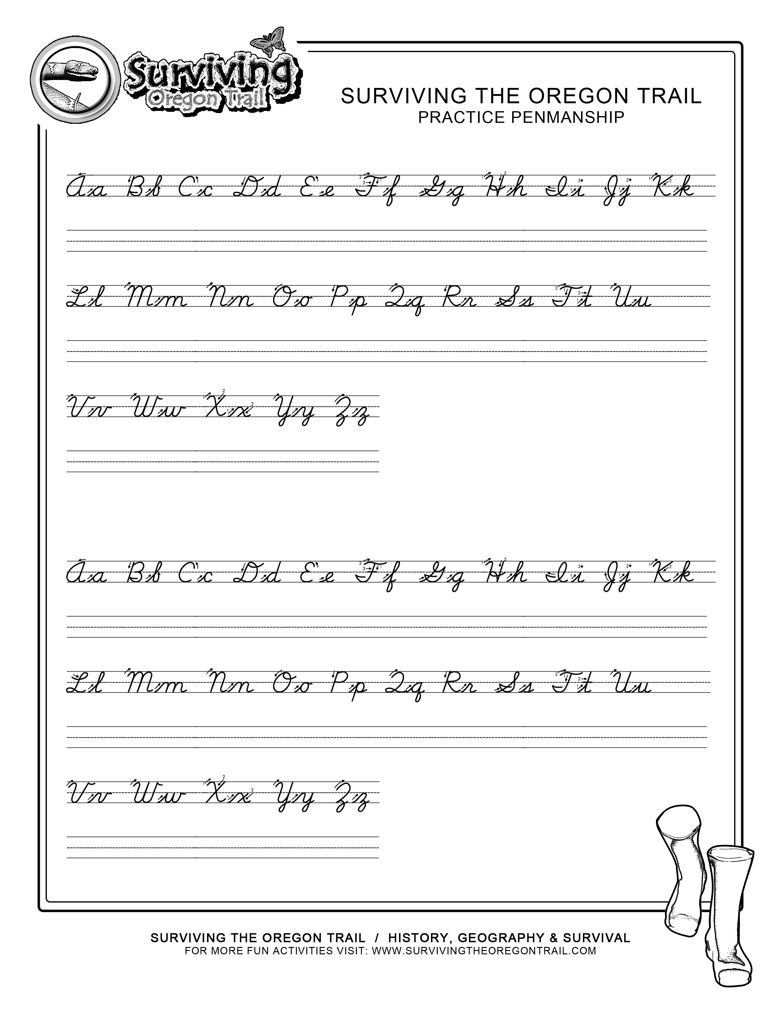 5 Printable Cursive Handwriting Worksheets For Beautiful Penmanship 