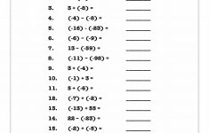 Integers Rules, Number Line, Notes And Practice Problems Worksheets | Free Printable Integer Worksheets