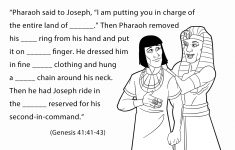Joseph In Egypt Worksheet And Coloring Page | Sunday School | Free Printable Children&amp;#039;s Bible Lessons Worksheets