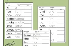Just Sweet And Simple: Preschool Practice: Printable Dolch Site Word | Free Printable Dolch Sight Words Worksheets