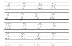 Kindergarten Cursive Handwriting Worksheet Printable | School And | Printable Penmanship Worksheets