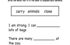 Kindergarten English Comprehension Worksheet Printable | Worksheets | Kindergarten Ela Printable Worksheets