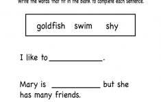 Kindergarten English Worksheets – With Sight Words Also Preschool | English Worksheets Printables