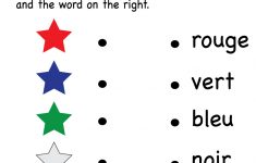 Kindergarten French Colors Worksheet Printable - Could Also Punch | Grade 1 French Immersion Printable Worksheets