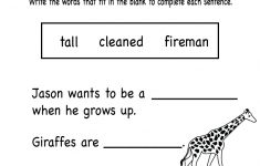 Kindergarten Grammar Practice Worksheet Printable | Worksheets | Kindergarten Ela Printable Worksheets