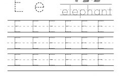 Kindergarten Letter E Writing Practice Worksheet Printable | Letter E Printable Worksheets