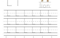 Kindergarten Letter L Writing Practice Worksheet Printable | Writing | Free Printable Letter L Tracing Worksheets