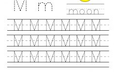 Kindergarten Letter M Writing Practice Worksheet Printable | Letter M Printable Worksheets