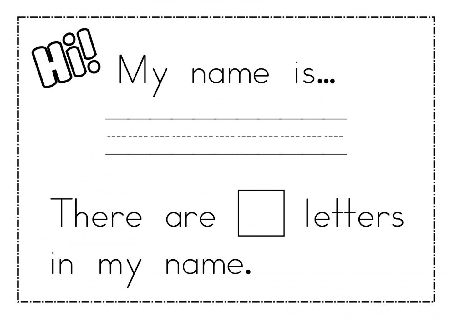 Kindergarten Mandarin Worksheet | Lostranquillos - Free Printable | Free Printable Write Your Name Worksheets