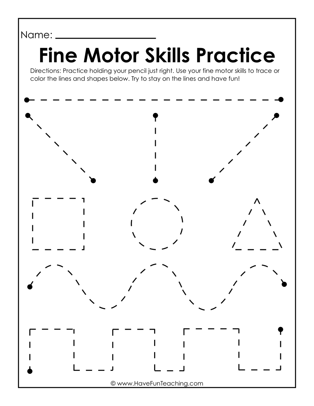 Kindergarten Practice Worksheets – With English For Free Worksheet | Free Printable Fine Motor Skills Worksheets