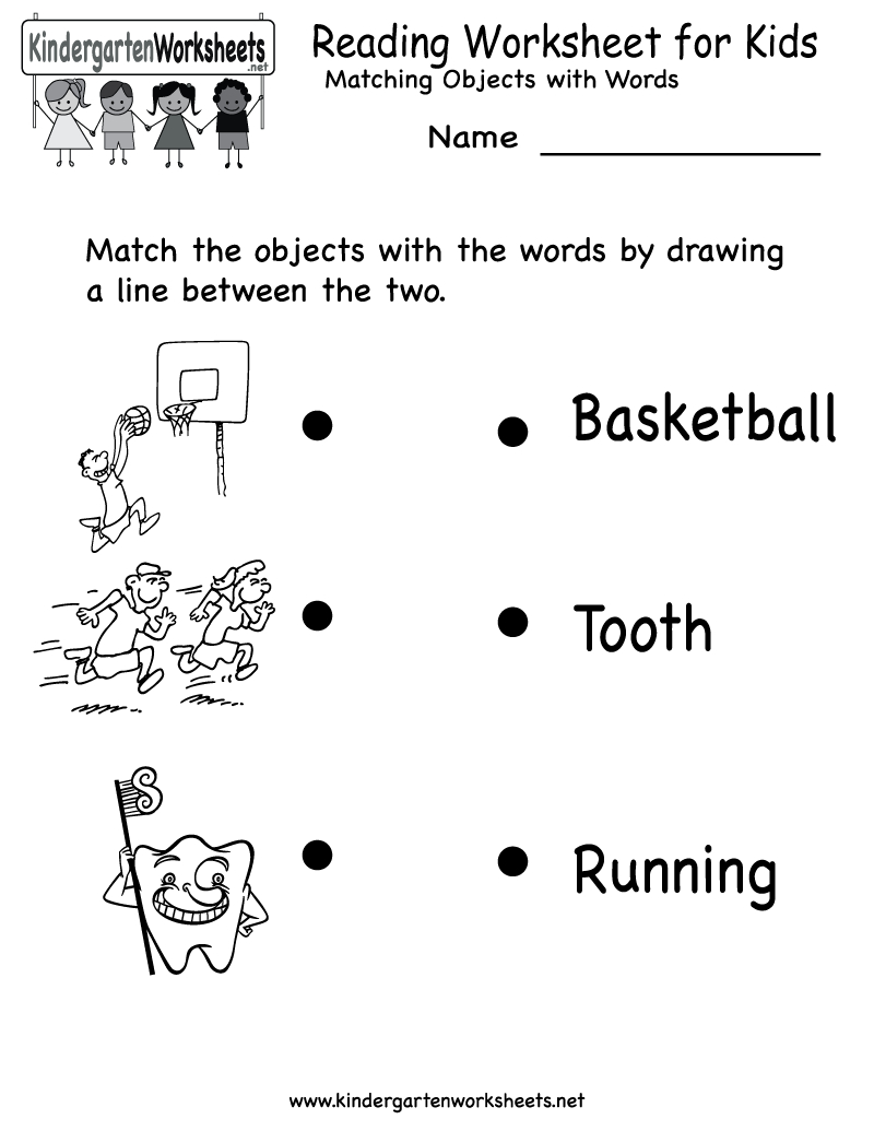 Kindergarten Reading Worksheet For Kids Printable | Worksheets | Free Printable English Reading Worksheets For Kindergarten