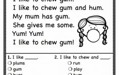 Kindergarten Reading Worksheets – With First Grade Comprehension | Free Printable English Worksheets For 1St Grade