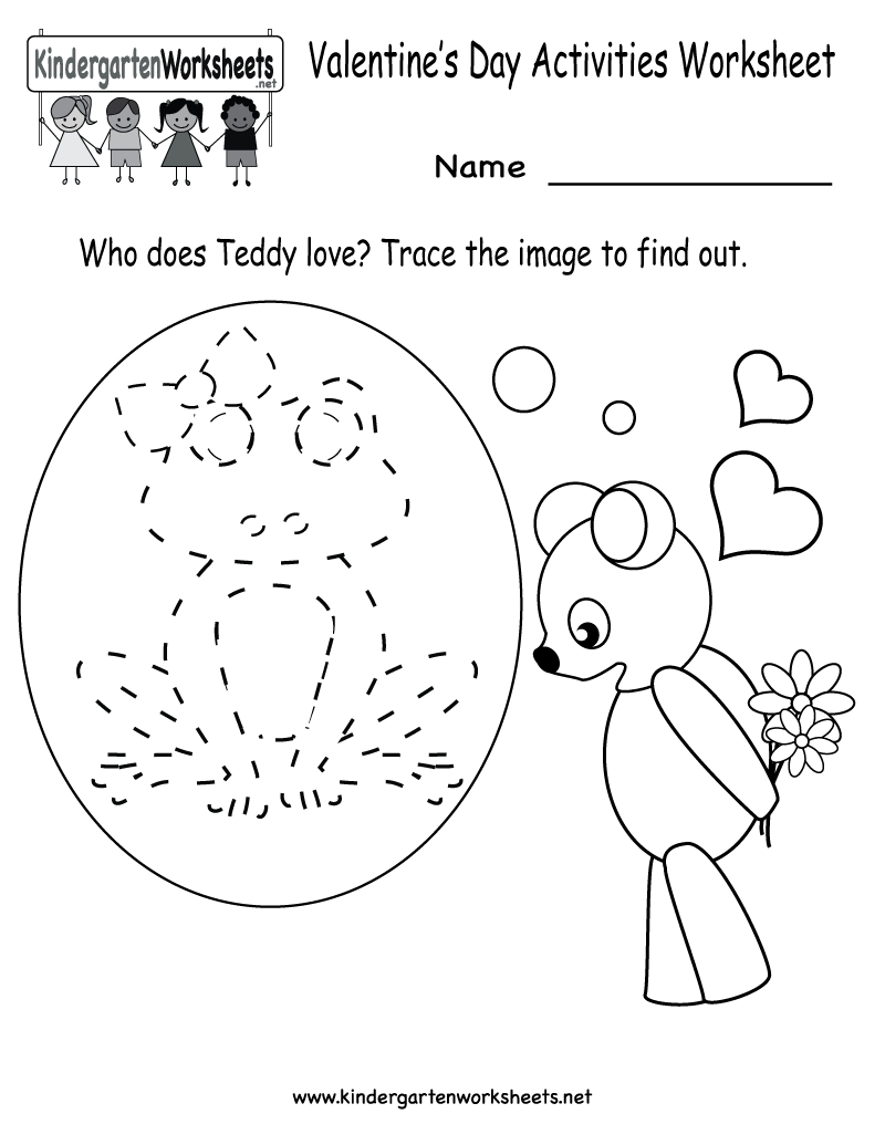 Kindergarten Valentine&amp;#039;s Day Activities Worksheet Printable | Cute | Kindergarten Worksheets Printable Activities