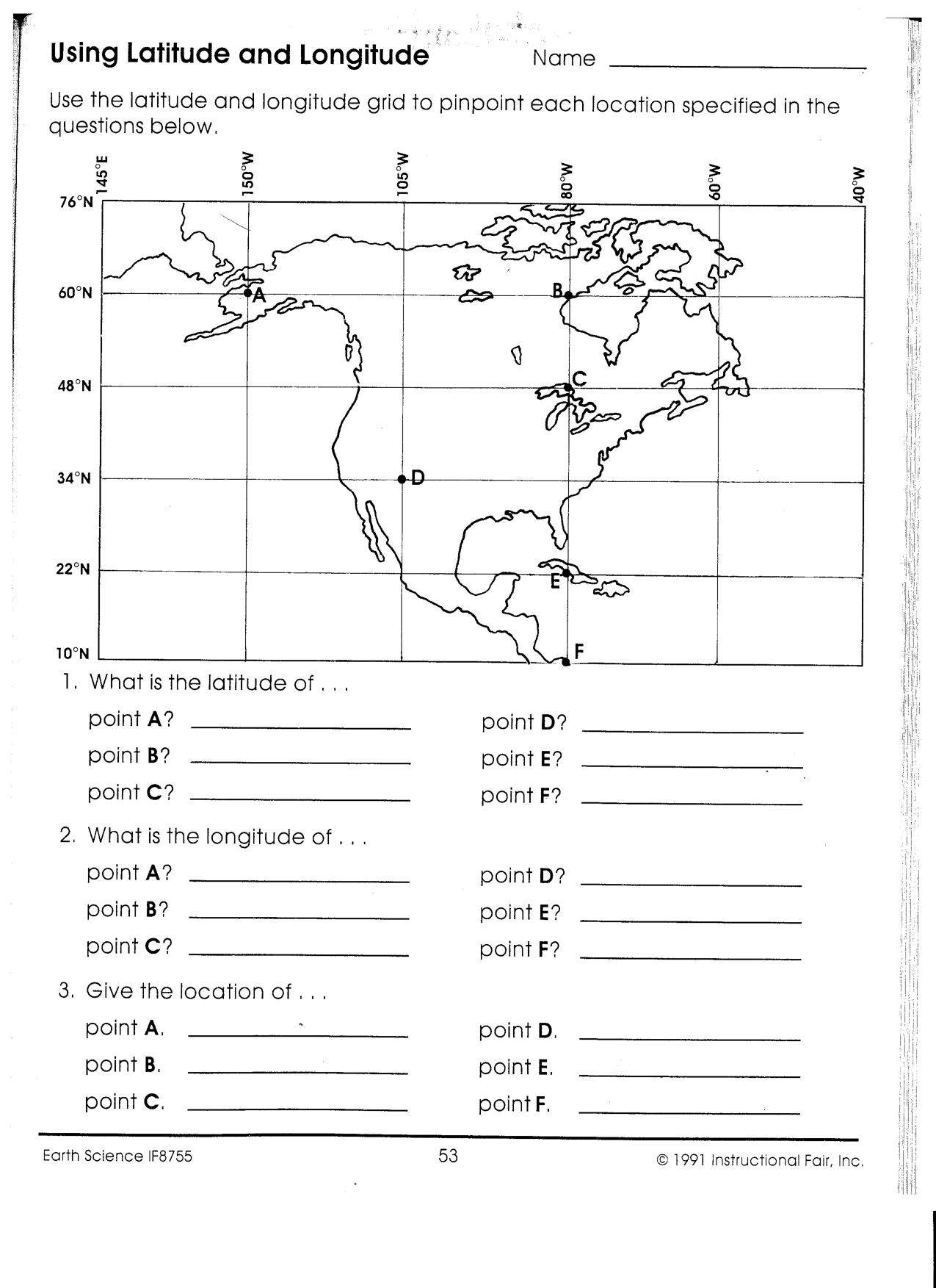 Latitude And Longitude Worksheets | Using Latitude And Longitude | Latitude Longitude Printable Worksheets