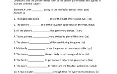 Learning Subject Verb Agreement Worksheet | Language Arts | Subject | Free Printable Subject Verb Agreement Worksheets