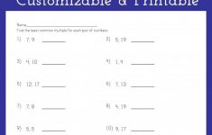Least Common Multiple Worksheet - Customizable And Printable | Math | Gcf And Lcm Worksheets Printable