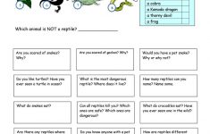 Let's Talk About Reptiles Worksheet - Free Esl Printable Worksheets | Free Printable Reptile Worksheets
