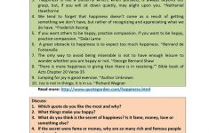Let's Talk - What Is The Secret Of Happiness Worksheet - Free Esl | Happiness Printable Worksheets