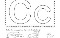 Letter C Coloring Worksheet - Free Kindergarten English Worksheet | Free Printable Color By Letter Worksheets