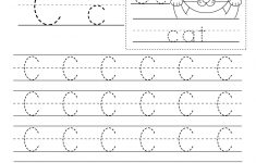 Letter C Writing Practice Worksheet - Free Kindergarten English | Kindergarten Worksheets Printable Writing