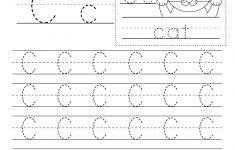 Letter C Writing Practice Worksheet - Free Kindergarten English | Letter C Printable Worksheets