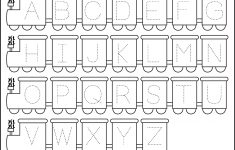 Letter Tracing Worksheet – Train Theme / Free Printable Worksheets | Alphabet Worksheets For Preschoolers Printable