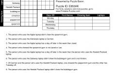 Logic Puzzles Worksheets Logic Grid Puzzles Printable New Logic | Logic Puzzles Printable Worksheets