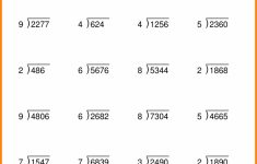 Long Division Worksheets 5Th Grade To Learning - Math Worksheet For | Free Printable Division Worksheets