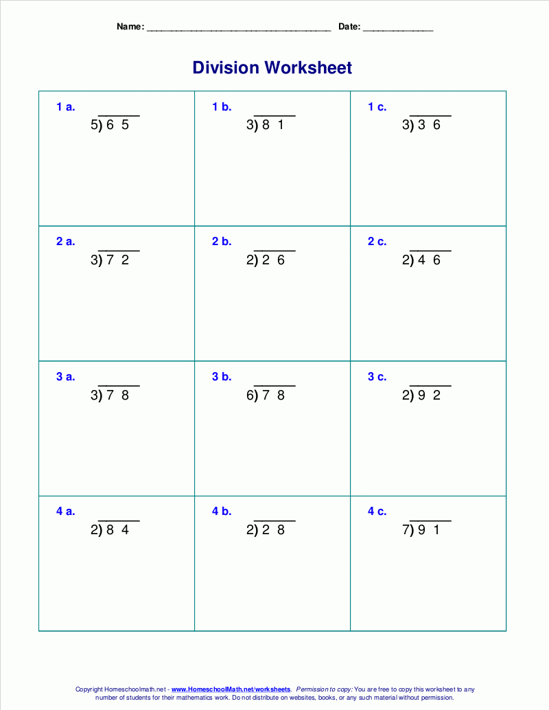Long Division Worksheets For Grades 4-6 | Free Printable Division Worksheets For 4Th Grade