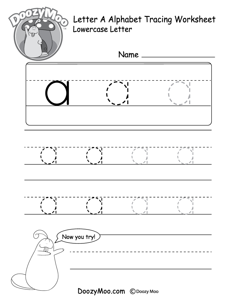 Lowercase Letter Tracing Worksheets (Free Printables) - Doozy Moo | Free Printable Alphabet Tracing Worksheets For Kindergarten