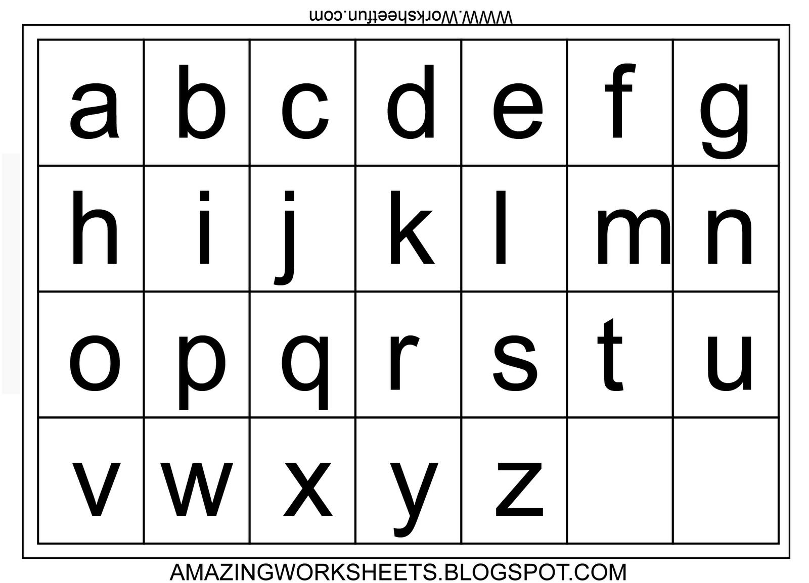 Free Printable Lower Case Letters