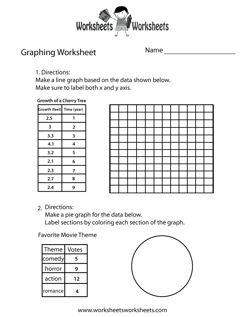 Make A Graph Worksheet - Free Printable Educational Worksheet | Free Printable Pie Graph Worksheets