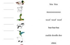 Matching Animals And Their Sounds Worksheet - Free Esl Printable | Animal Sounds Printable Worksheets