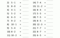 Math Subtraction Worksheets 1St Grade | Free Printable Worksheets For 1St Grade
