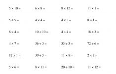 Math Worksheet: Colornumbers Ks2 Printable Sums For Children | Division Drill Worksheets Printable