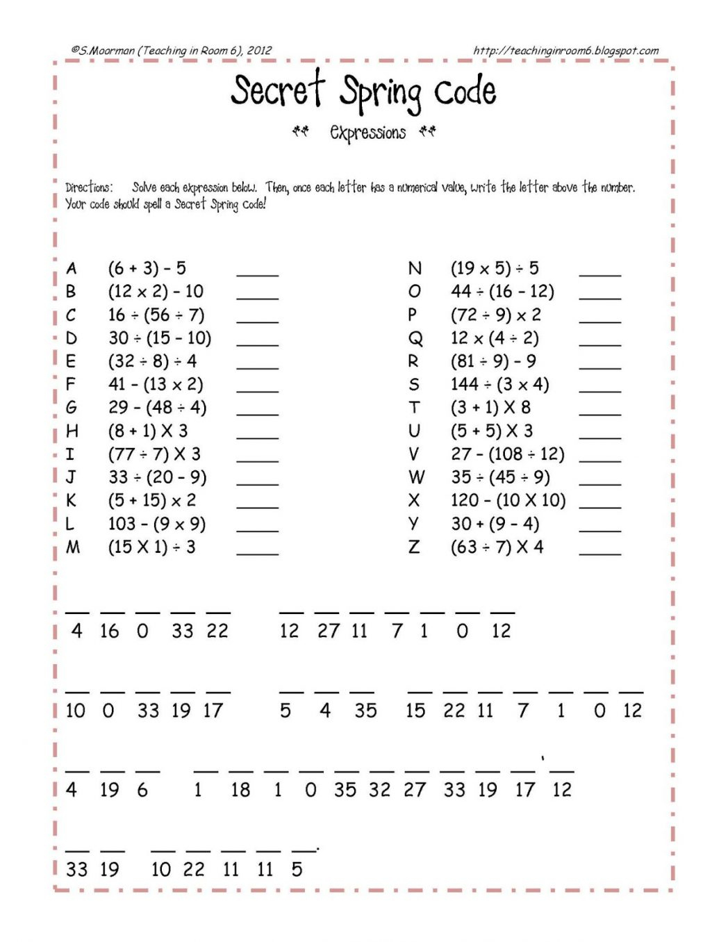 Math Worksheet: Numbers And Math Christmas Word Problems Ks2 | Middle School Printable Worksheets